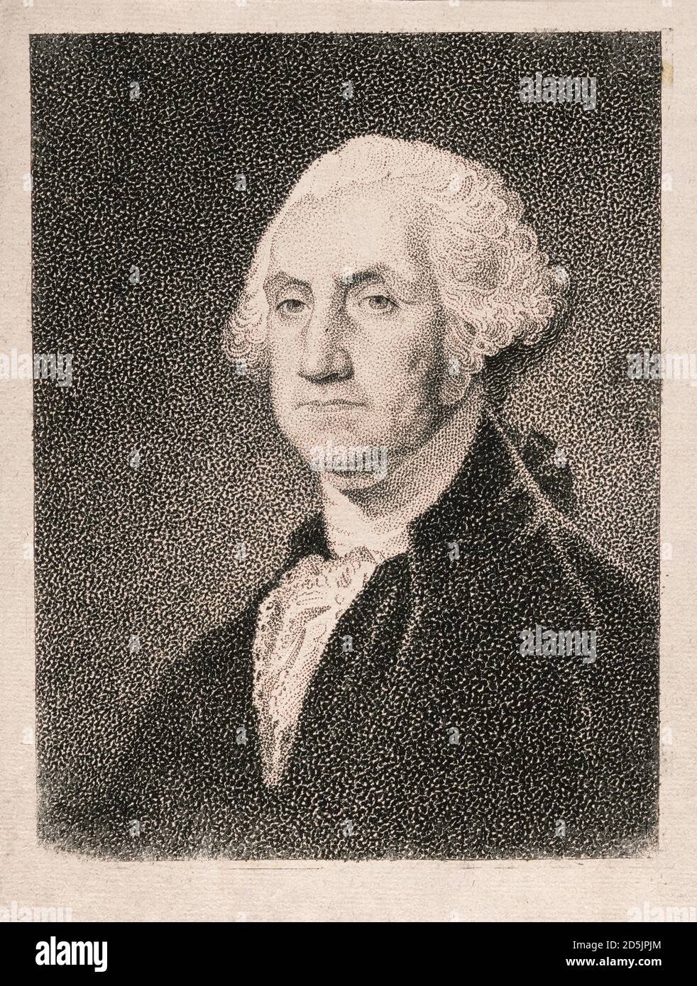 Portrait of president George Washington. George Washington (1732 – 1799) was an American political leader, military general, statesman, and founding f Stock Photo