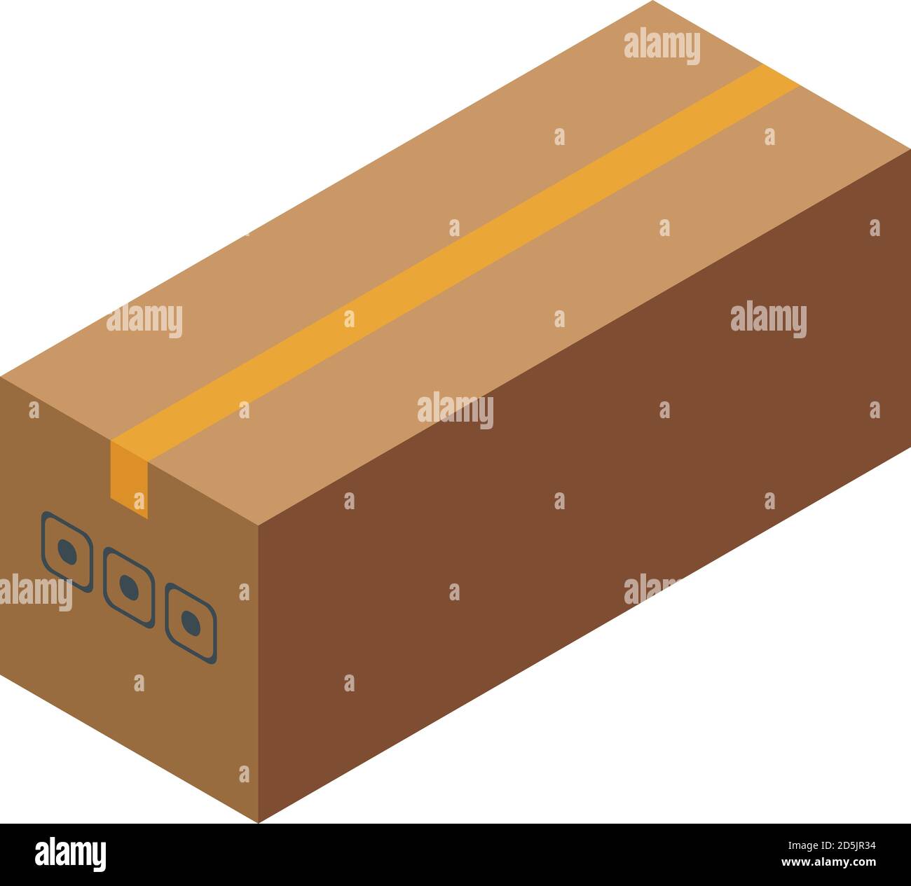 Long postal box icon, isometric style Stock Vector
