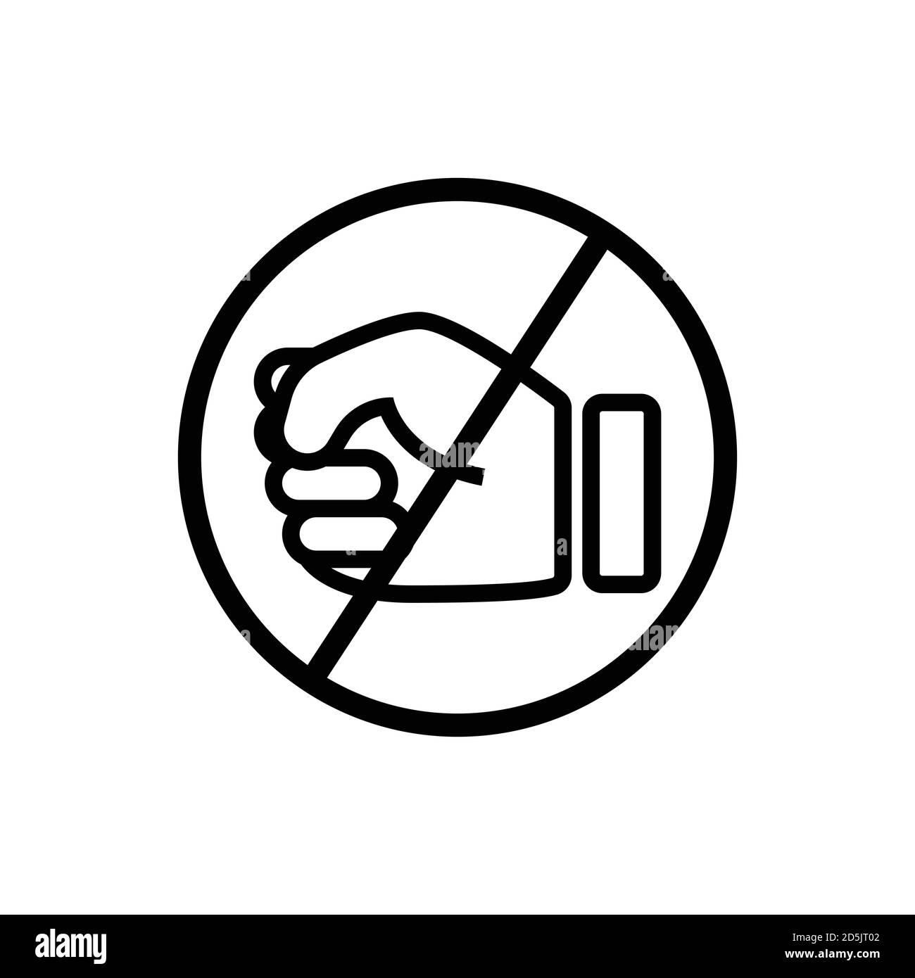 Stop violence line icon. Design template vector Stock Vector