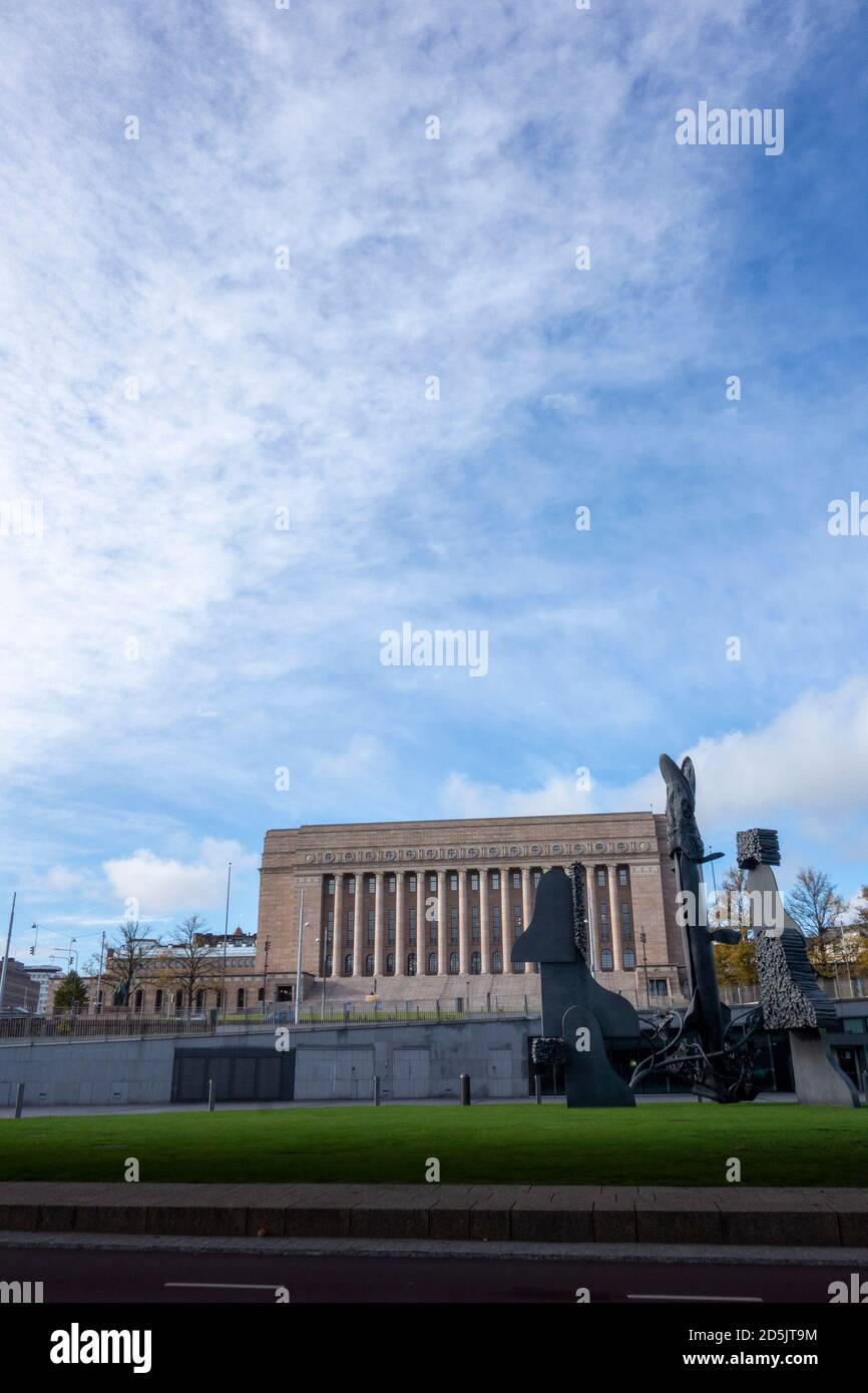 The Parliament House Eduskunta Stock Photo