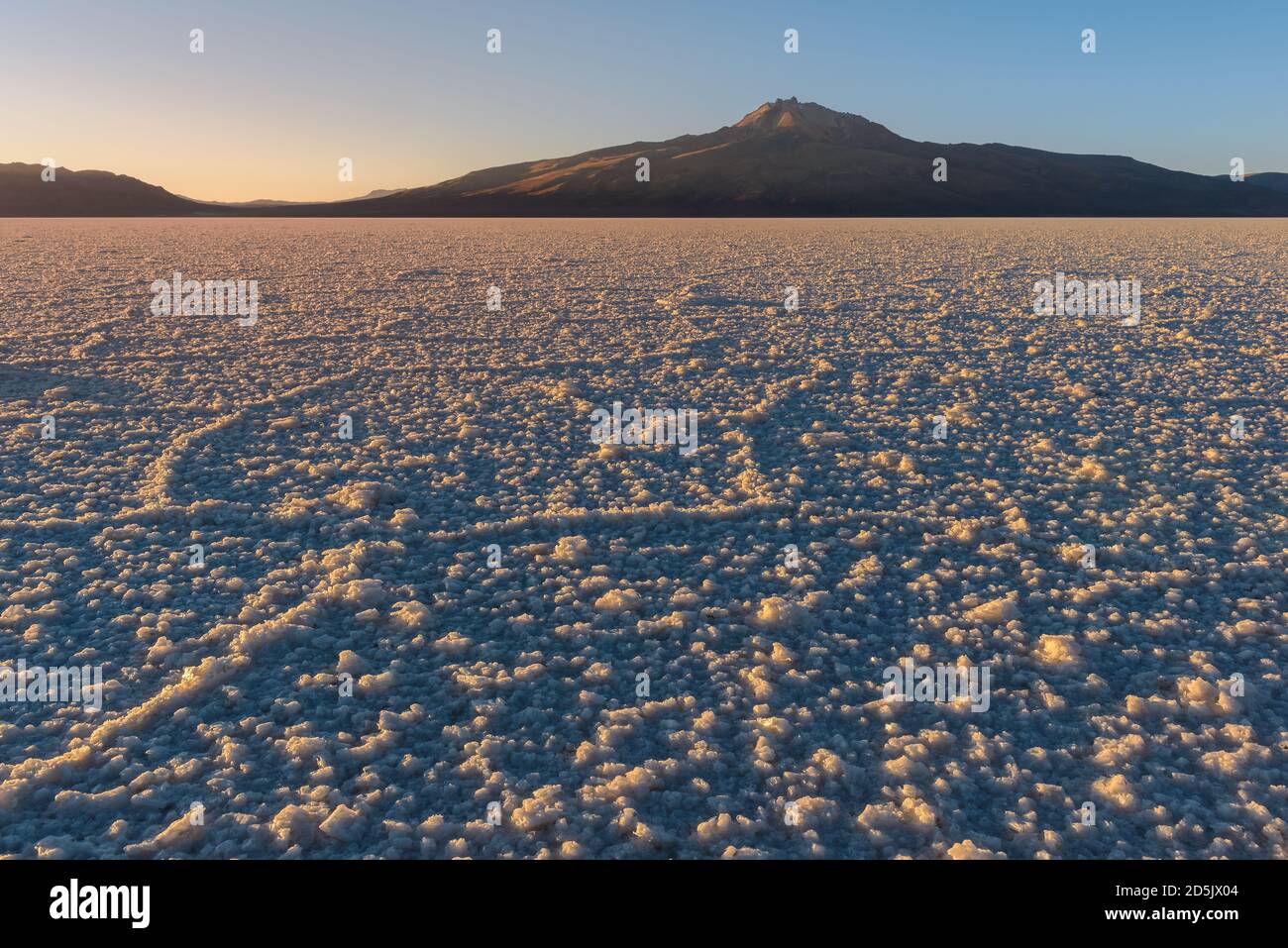 Salar de Uyuni at sunset, Salt flat in Bolivia Stock Photo Alamy