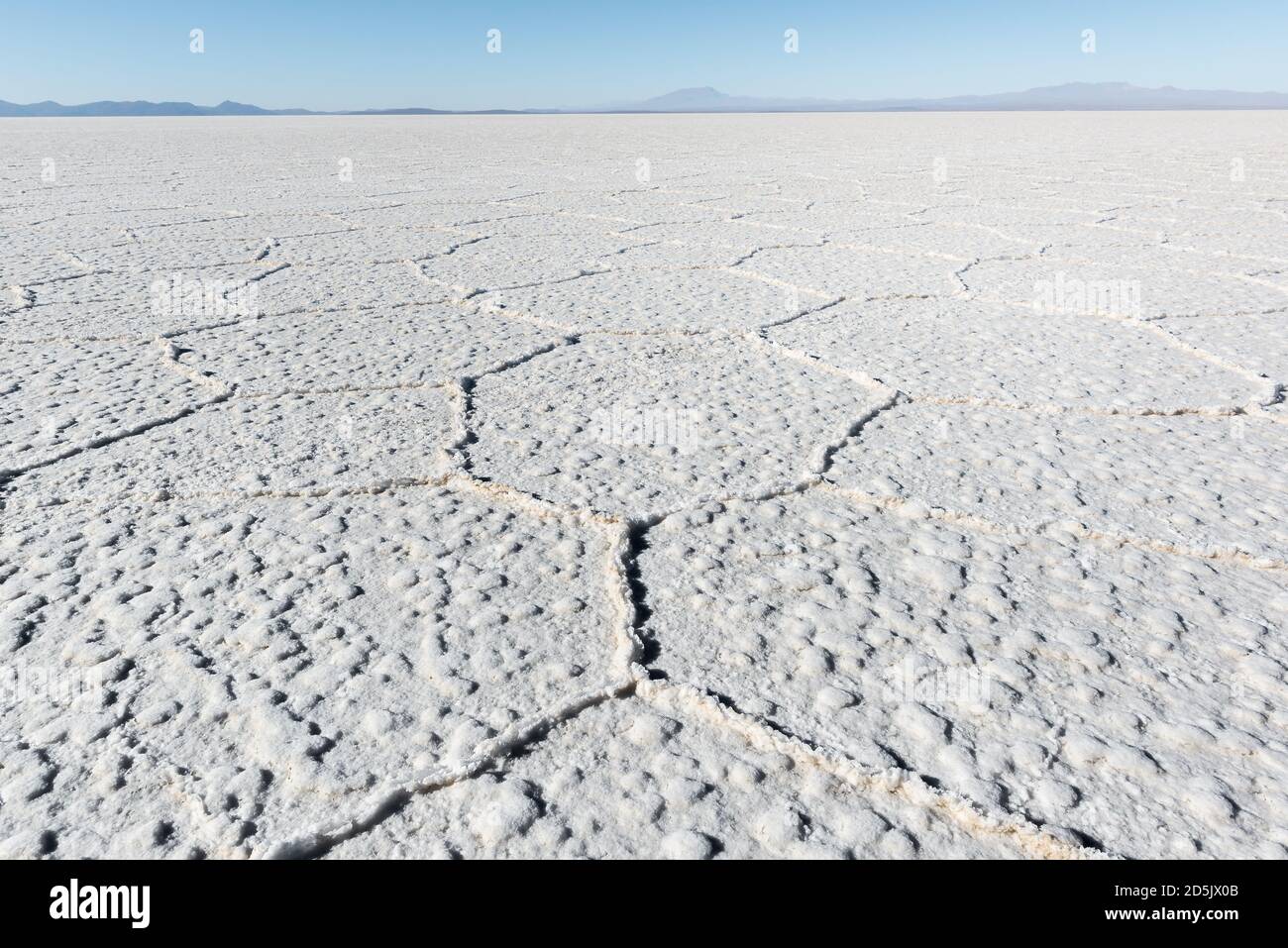 Salar de Uyuni in Bolivia is the largest salt flat in the world Stock Photo