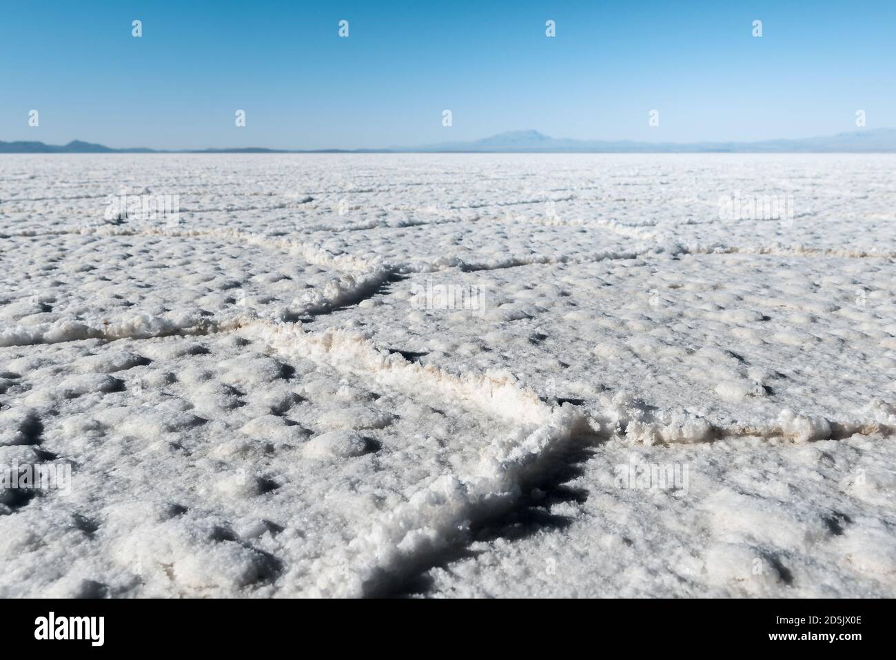 Salar de Uyuni in Bolivia is the largest salt flat in the world Stock Photo