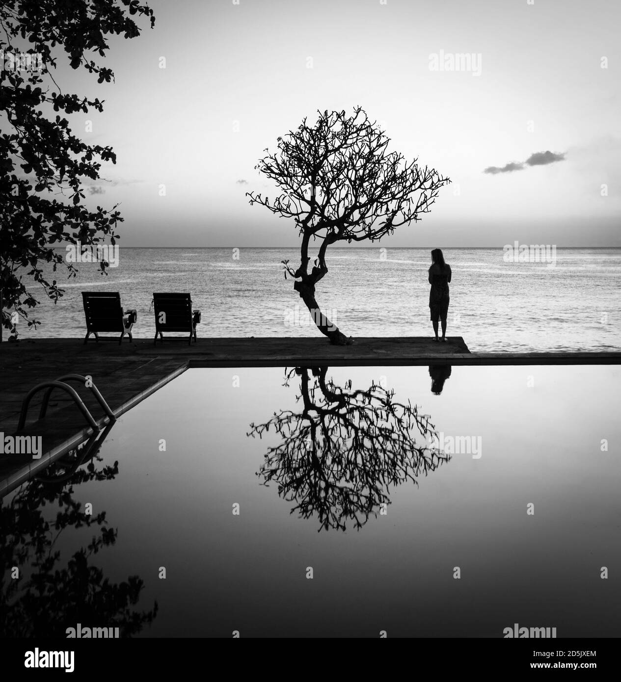 Nature outdoor pool Black and White Stock Photos & Images - Alamy