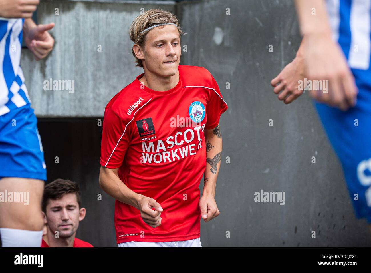 Silkeborg, Denmark. 19th, September 2020. Magnus Mattsson (10) of Silkeborg  IF enters the pitch for the NordicBet Liga match between Silkeborg IF and  Esbjerg fB at Jysk Park in Silkeborg. (Photo credit: