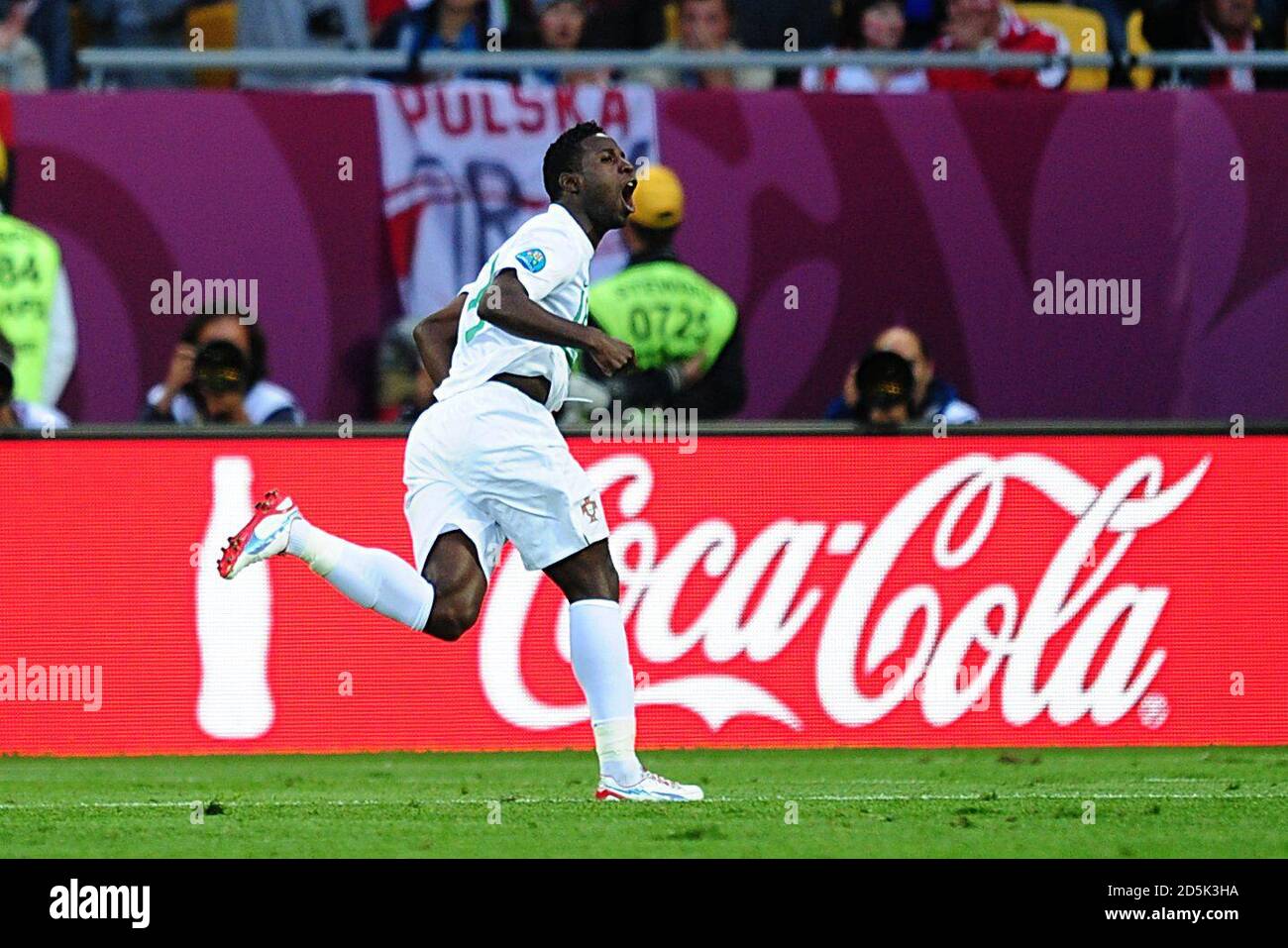 Portugal's Silvestre Varela celebrates scoring his side's third goal of the game Stock Photo