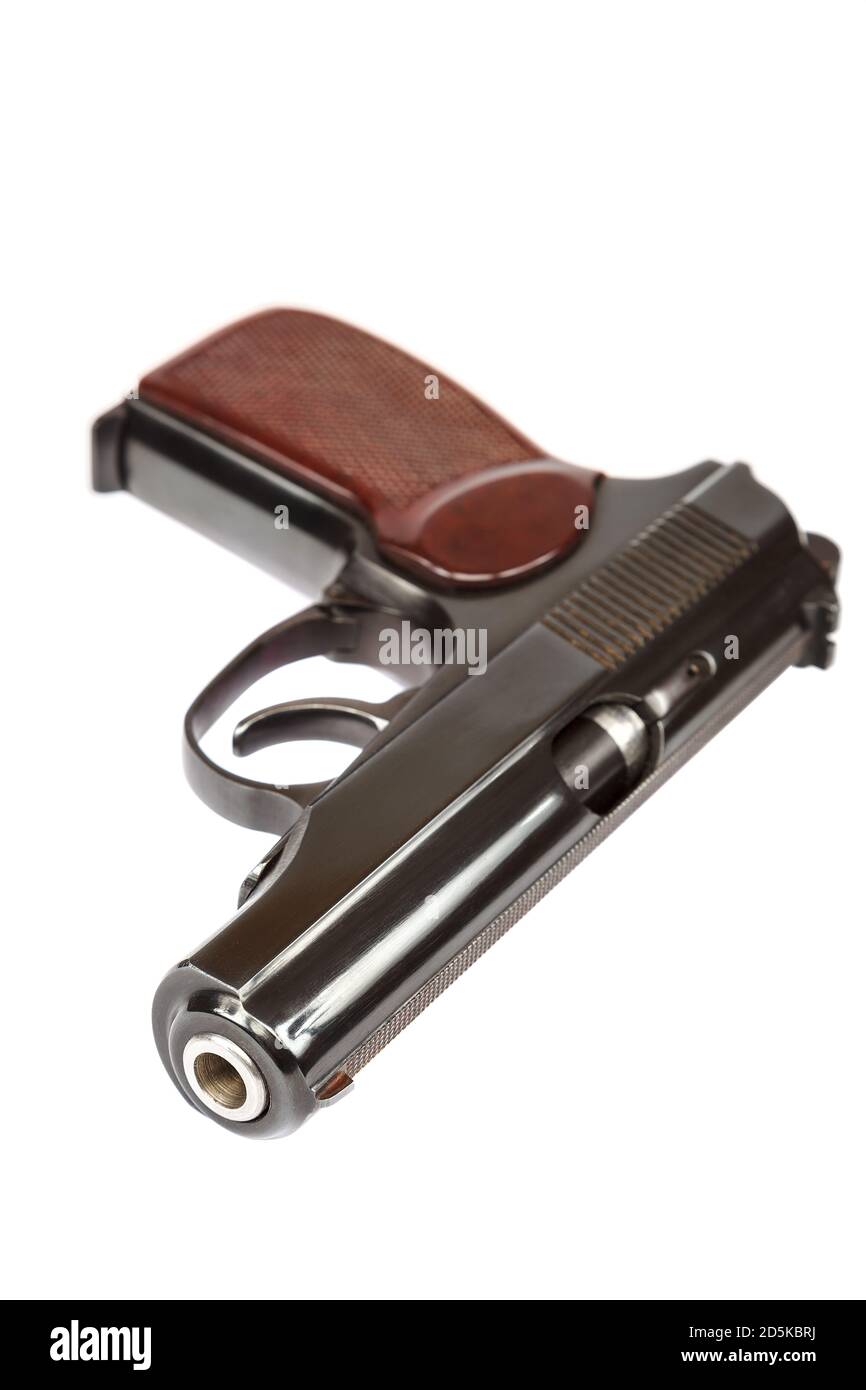 Gun pistol isolated on a white background Stock Photo - Alamy