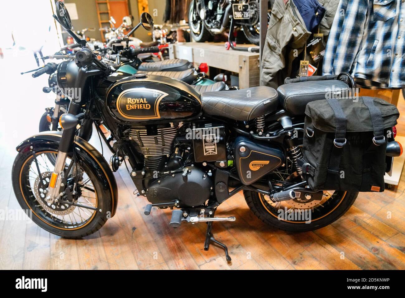 Bordeaux , Aquitaine / France - 10 01 2020 : royal Enfield motorcycle  limited edition black vintage indian motorbike Stock Photo - Alamy
