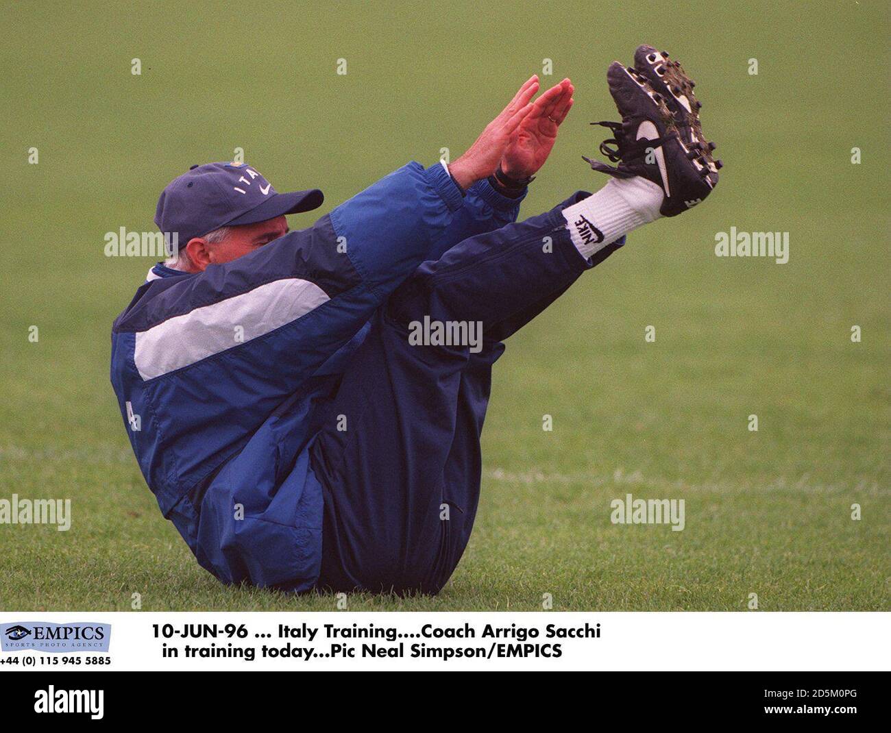 10-JUN-96 ... Italy Training. Coach Arrigo Sacchi in training today Stock  Photo - Alamy