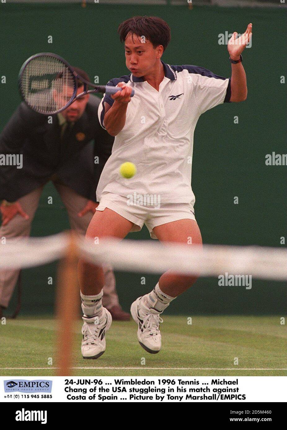 24-JUN-96 ... Wimbledon 1996 Tennis ... Michael Chang of the USA during his First Round defeat in his match against Alberto Costa of Spain ... Picture by Tony Marshall/EMPICS Stock Photo
