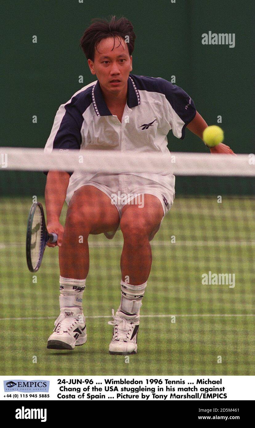 24-JUN-96 ... Wimbledon 1996 Tennis ... Michael Chang of the USA during his First Round defeat in his match against Alberto  Costa of Spain ... Picture by Tony Marshall/EMPICS Stock Photo