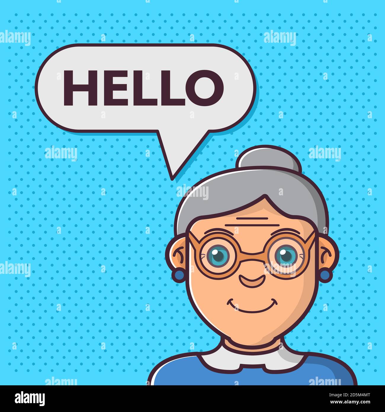 grandmother-speaks-stock-vector-images-alamy