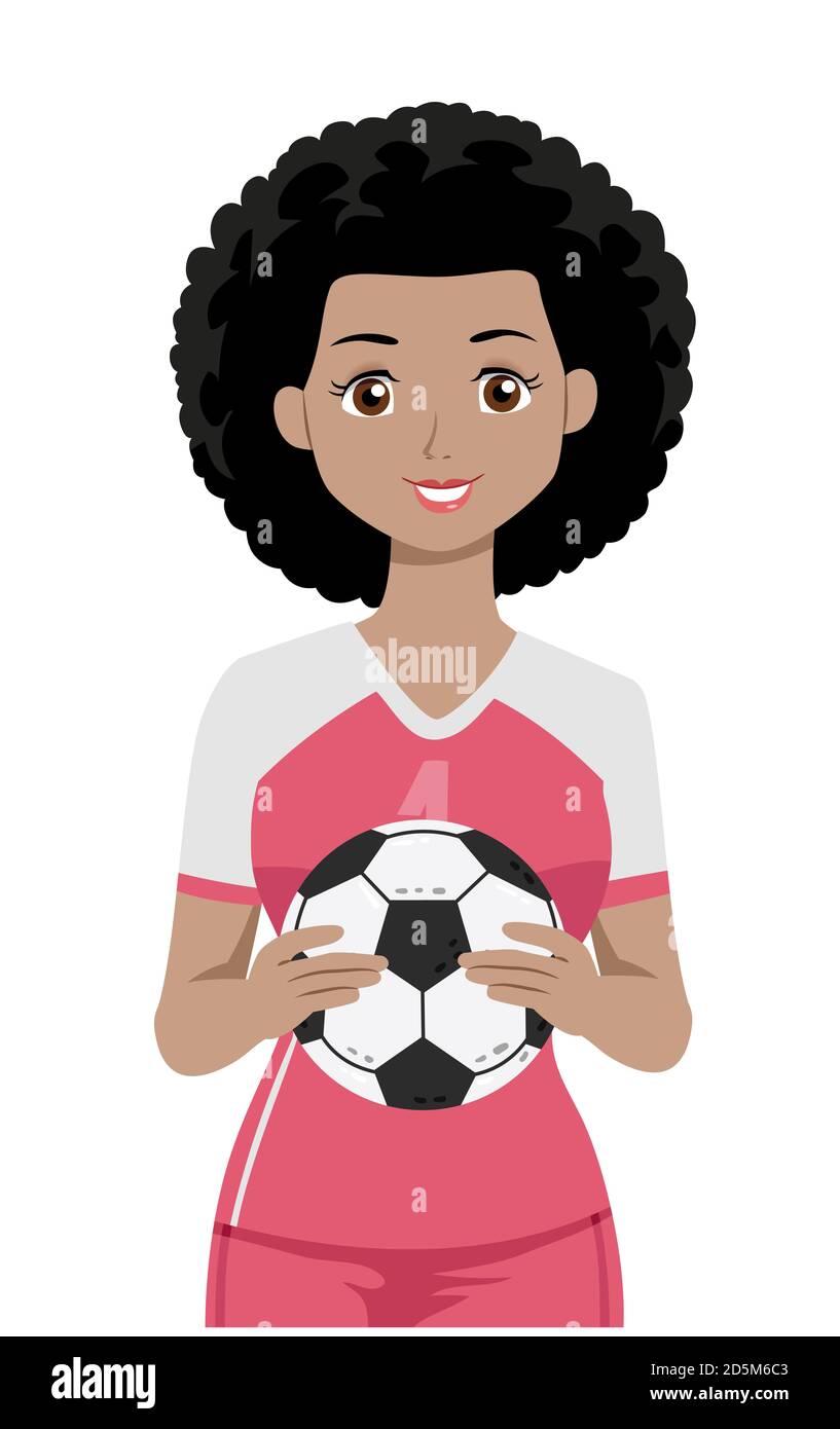 girls soccer team cartoon