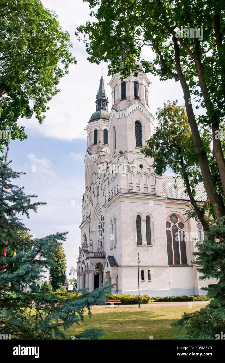 Augustow, Poland, August 2020. Minor Basilica of the Sacred Heart of Jesus in Augustow. (Bazylika Najświętszego Serca Pana Jezusa w Augustowie) Stock Photo
