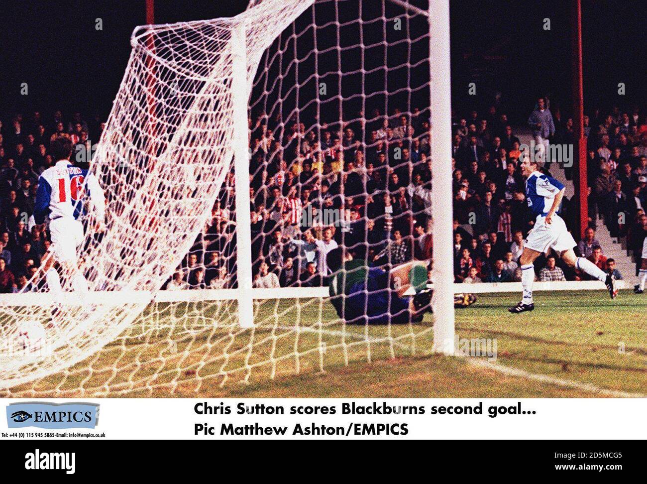 Chris Sutton scores Blackburns second goal Stock Photo Alamy