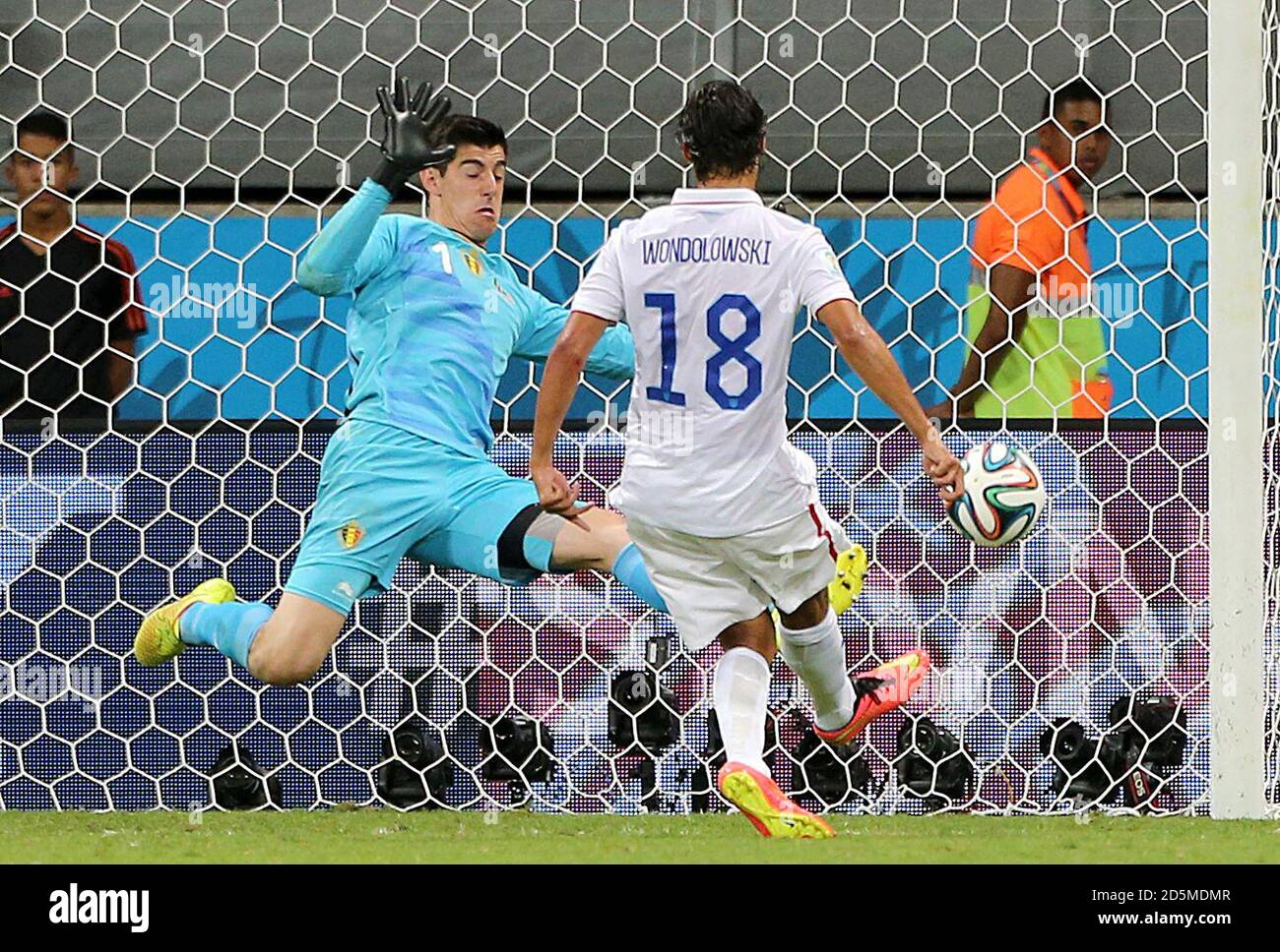 USA's Chris Wondolowski misses a chance to score late in the game Stock Photo