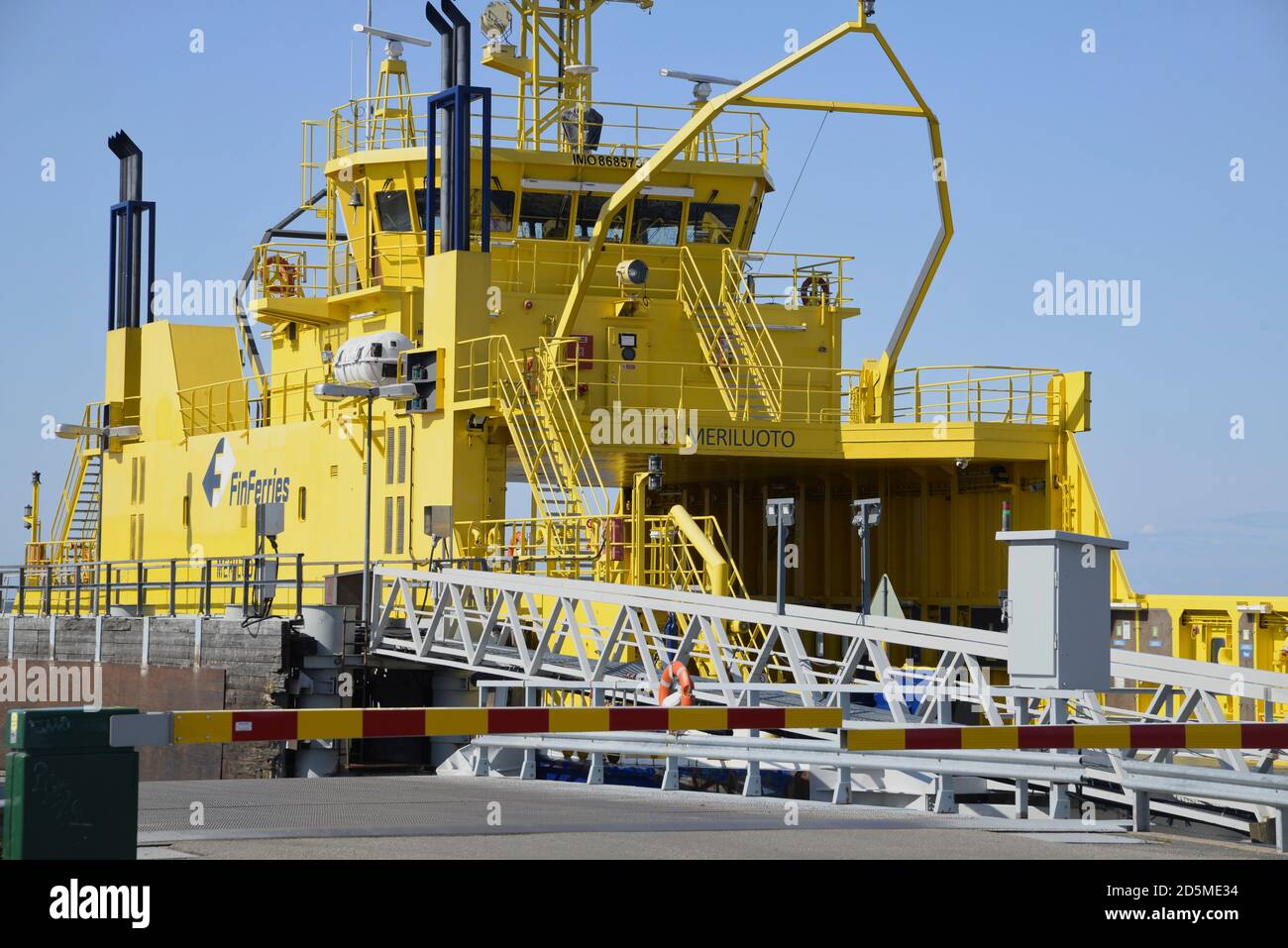 Ferry in going to Hailuoto island in Oulunsalo, Finland Stock Photo