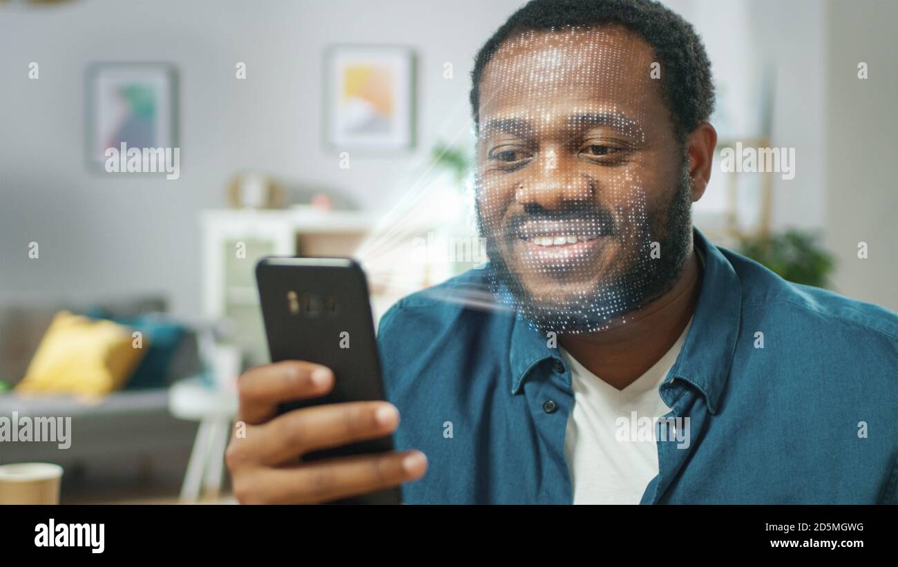 Young Man Identified by Biometric Facial Recognition Scanning Process ...