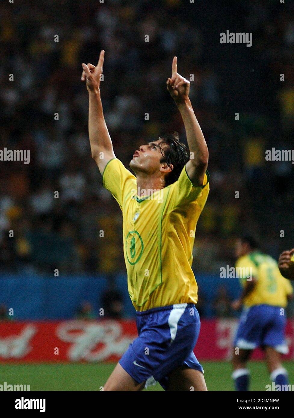 Brazil's Kaka celebrates scoring their second goal of the match Stock Photo