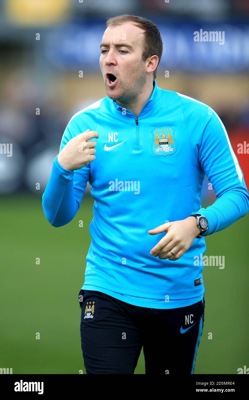 Manchester City Women manager Nick Cushing Stock Photo