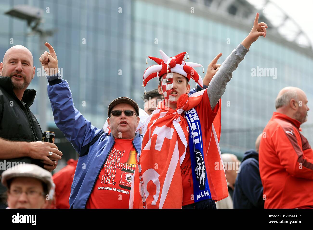 Barnsley fans at Wembley Stadium Stock Photo Alamy
