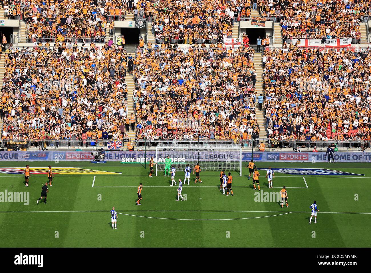 A general view of the action between Hull City and Sheffield Wednesday  Stock Photo