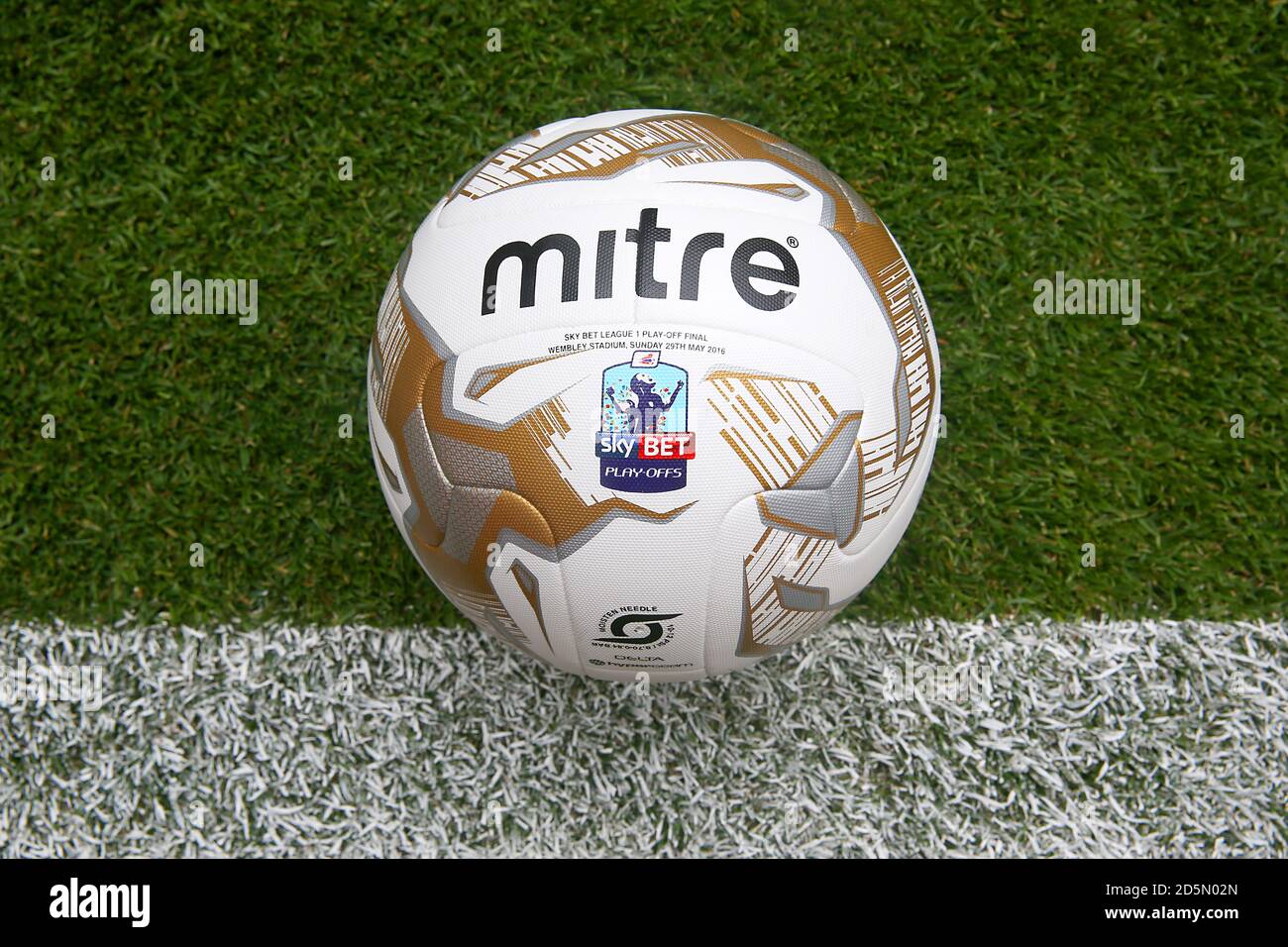 A Mitre football on the pitch Stock Photo - Alamy