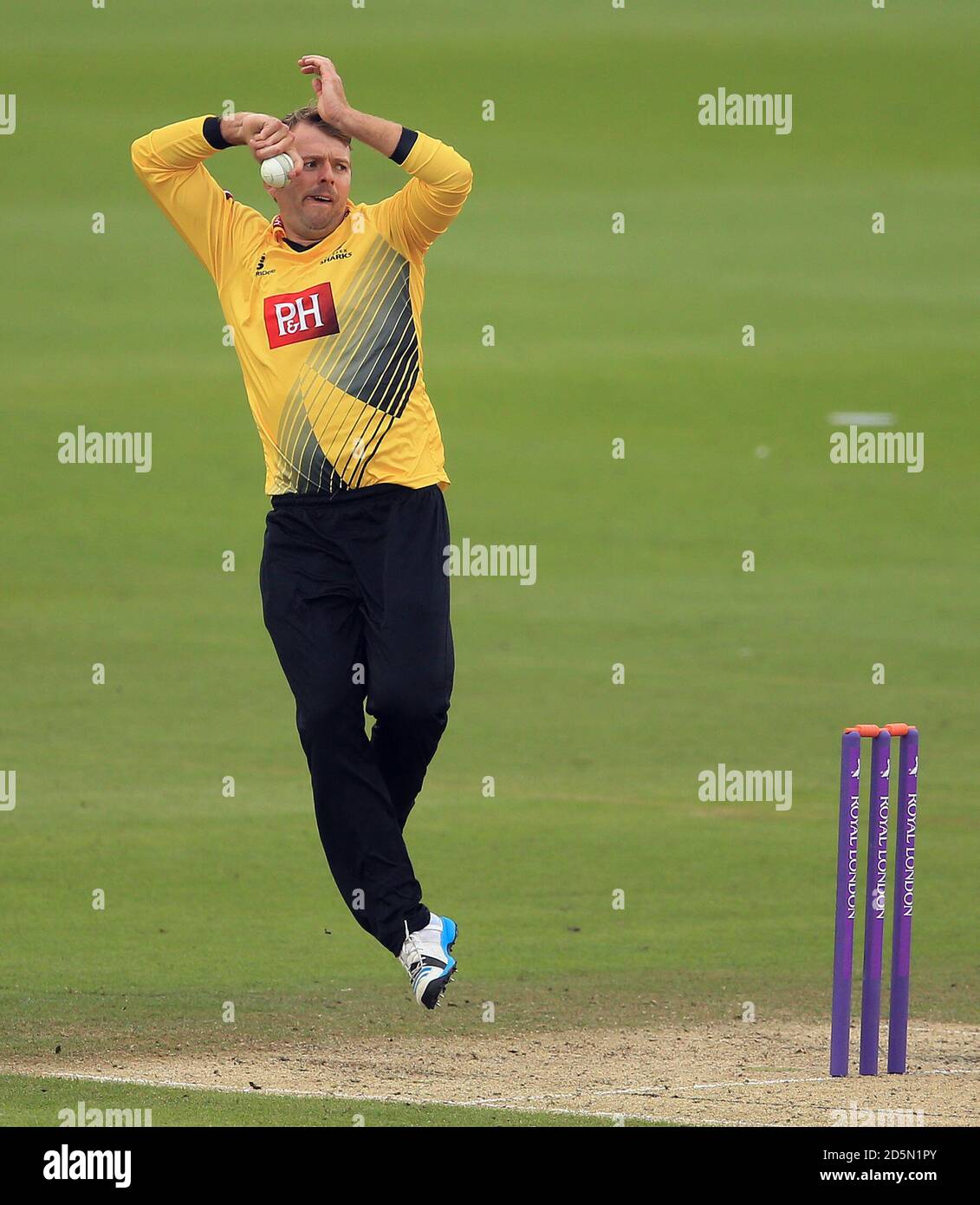 Sussex's bowler Chris Nash in action  Stock Photo