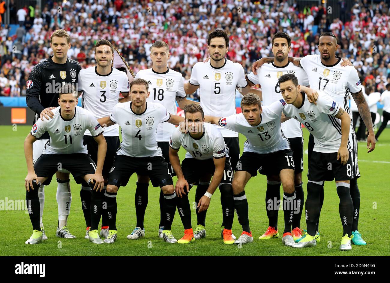 Germany players pose for a team photograph before kick-off Stock Photo