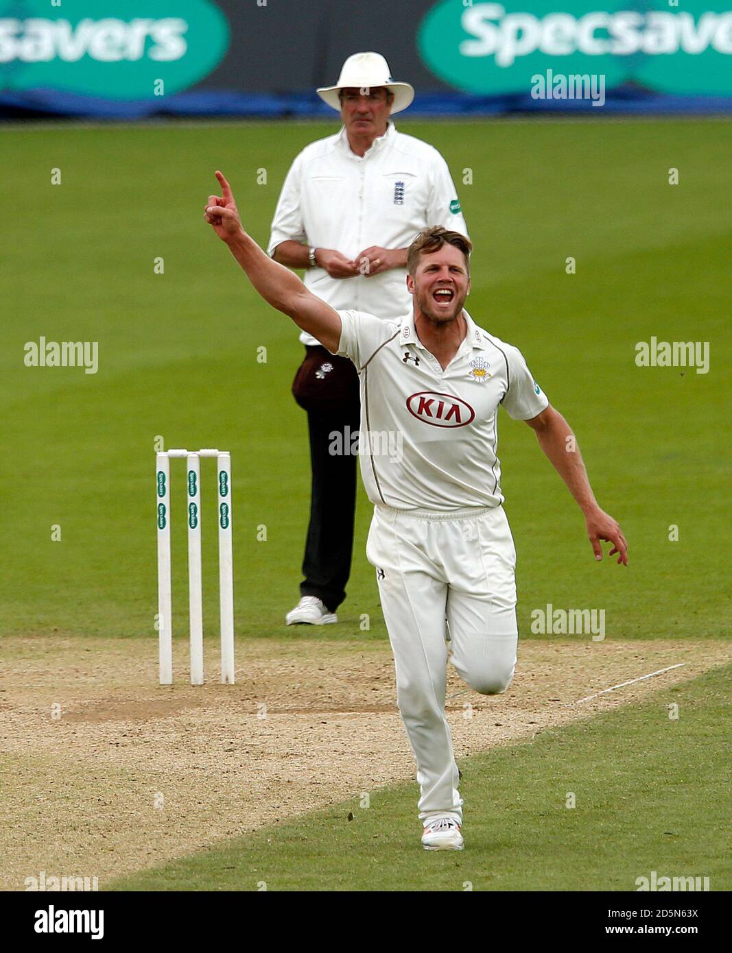 Stuart Meaker Surrey's Stuart Meaker celebrates bowling out Nottinghamshire's Jake ...