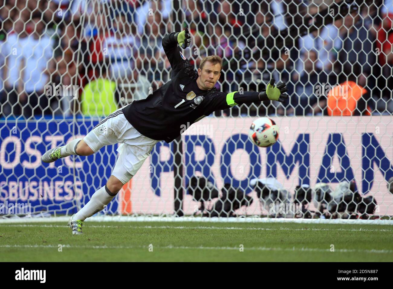 Germany goalkeeper Manuel Neuer saves a shot Stock Photo