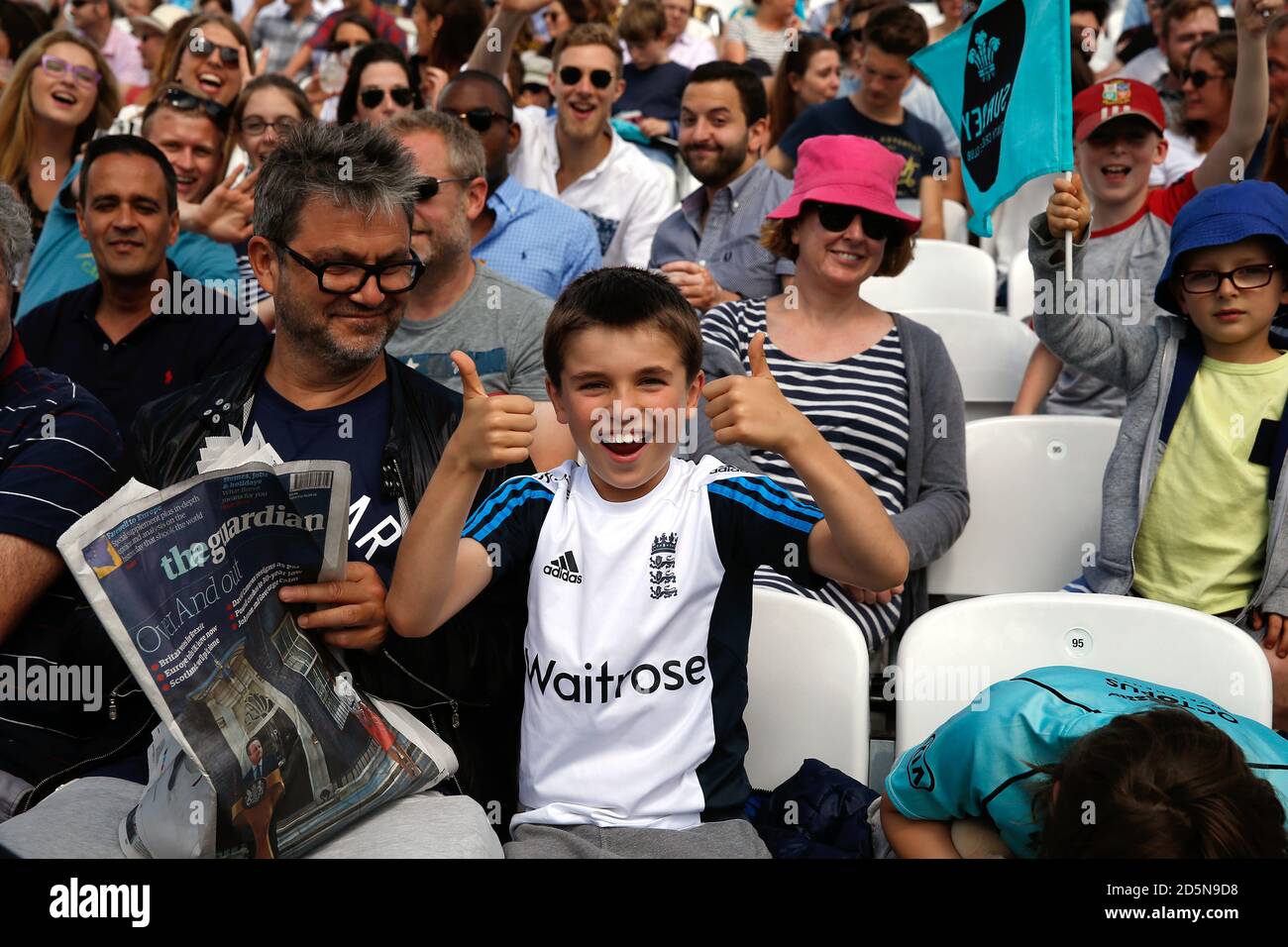 Surrey fans in the stands at the Kia Oval Stock Photo Alamy