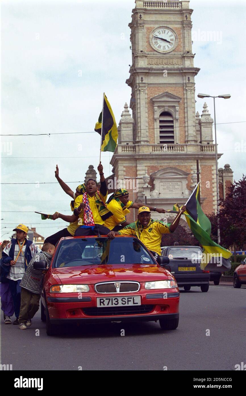 Jamaica fans in the centre of Lens Stock Photo Alamy