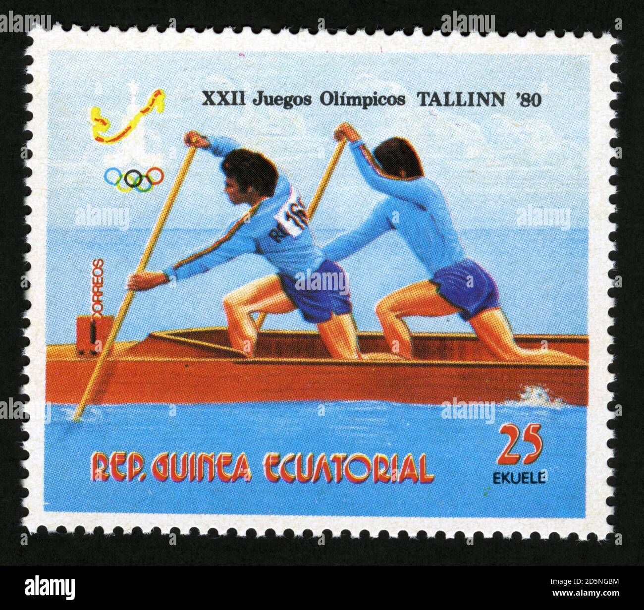 Stamp print in Equatorial Guinea, XXii Olympic Games ,Tallinn, 1980