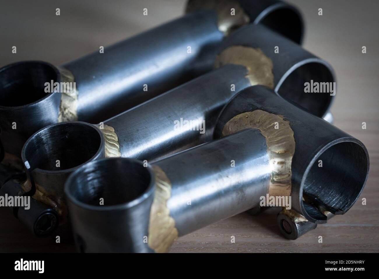 Handmade fillet brazed steel bicycle stem by The Vandal Metalworks