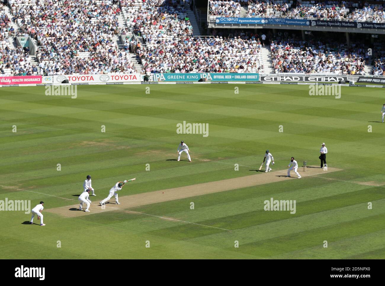 General action from the Test Match between England and Pakistan at the Kia Oval Stock Photo