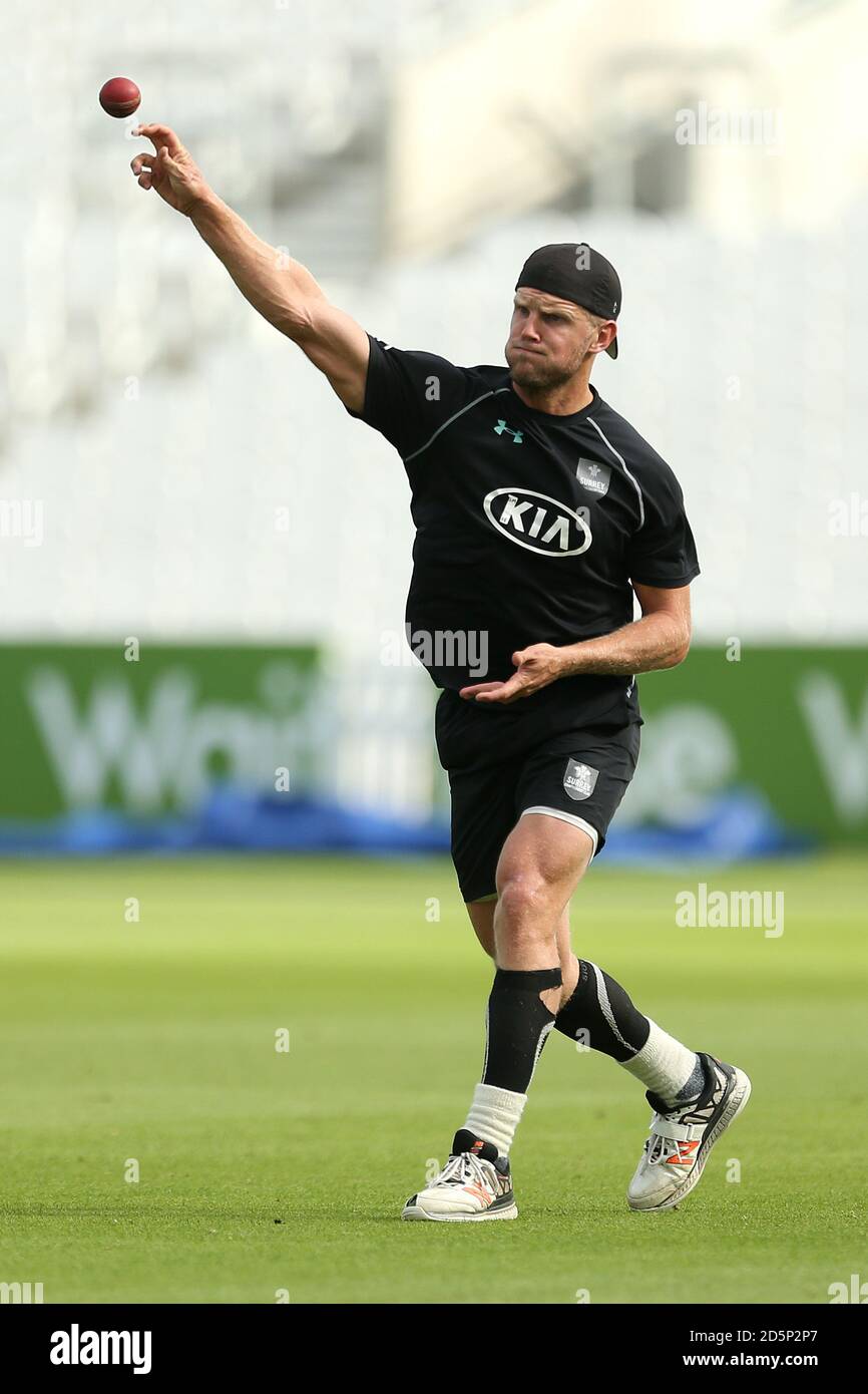 Stuart Meaker Surrey's Stuart Meaker during the warm up Stock Photo - Alamy