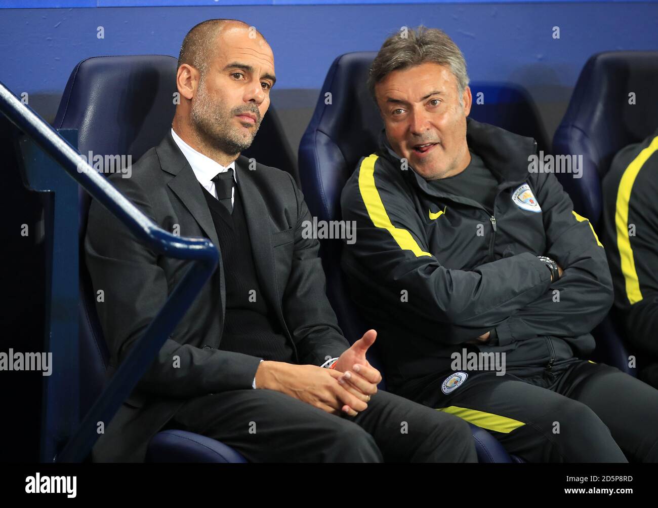 Manchester City manager Pep Guardiola (left) and Assistant Coach Domenec  Torrent Stock Photo - Alamy