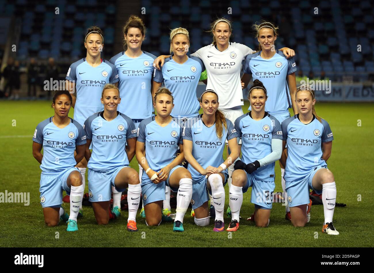 Manchester City's team for the Womens Champions League games against Zvezda-2005  Perm Stock Photo - Alamy