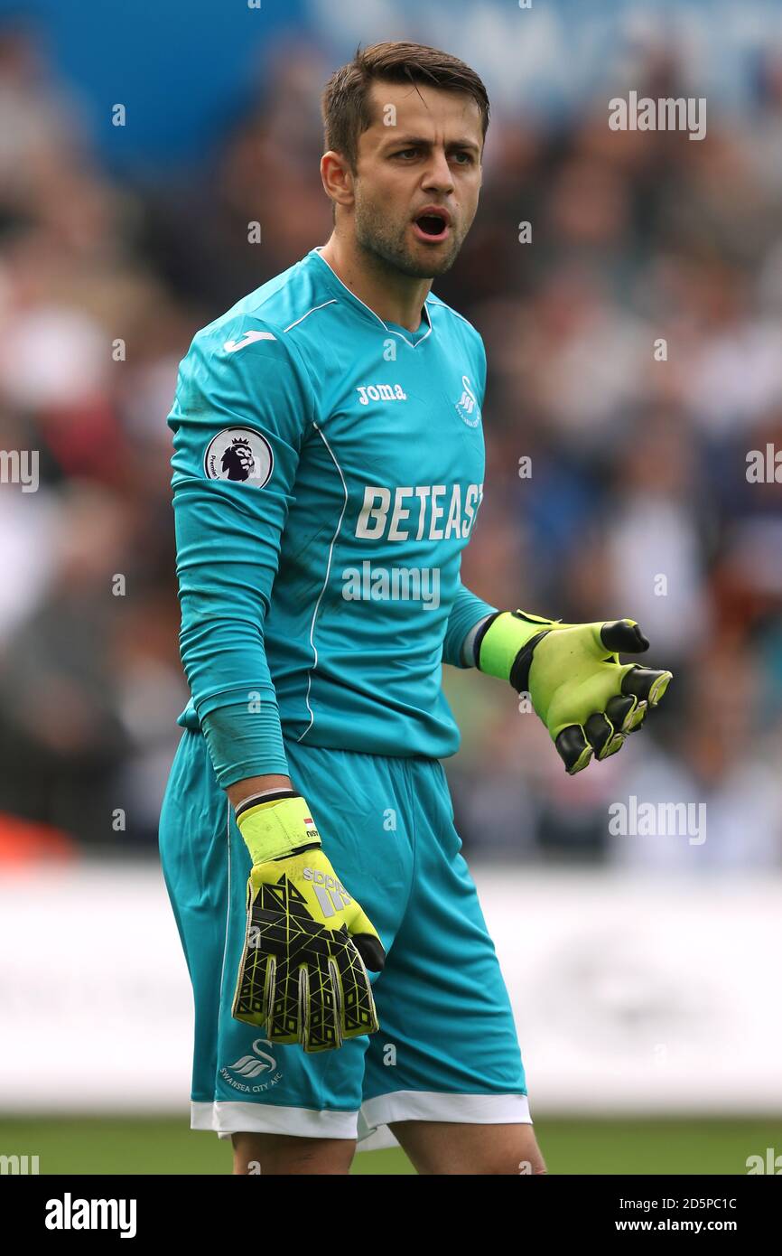 Swansea City goalkeeper Lukasz Fabianski Stock Photo Alamy