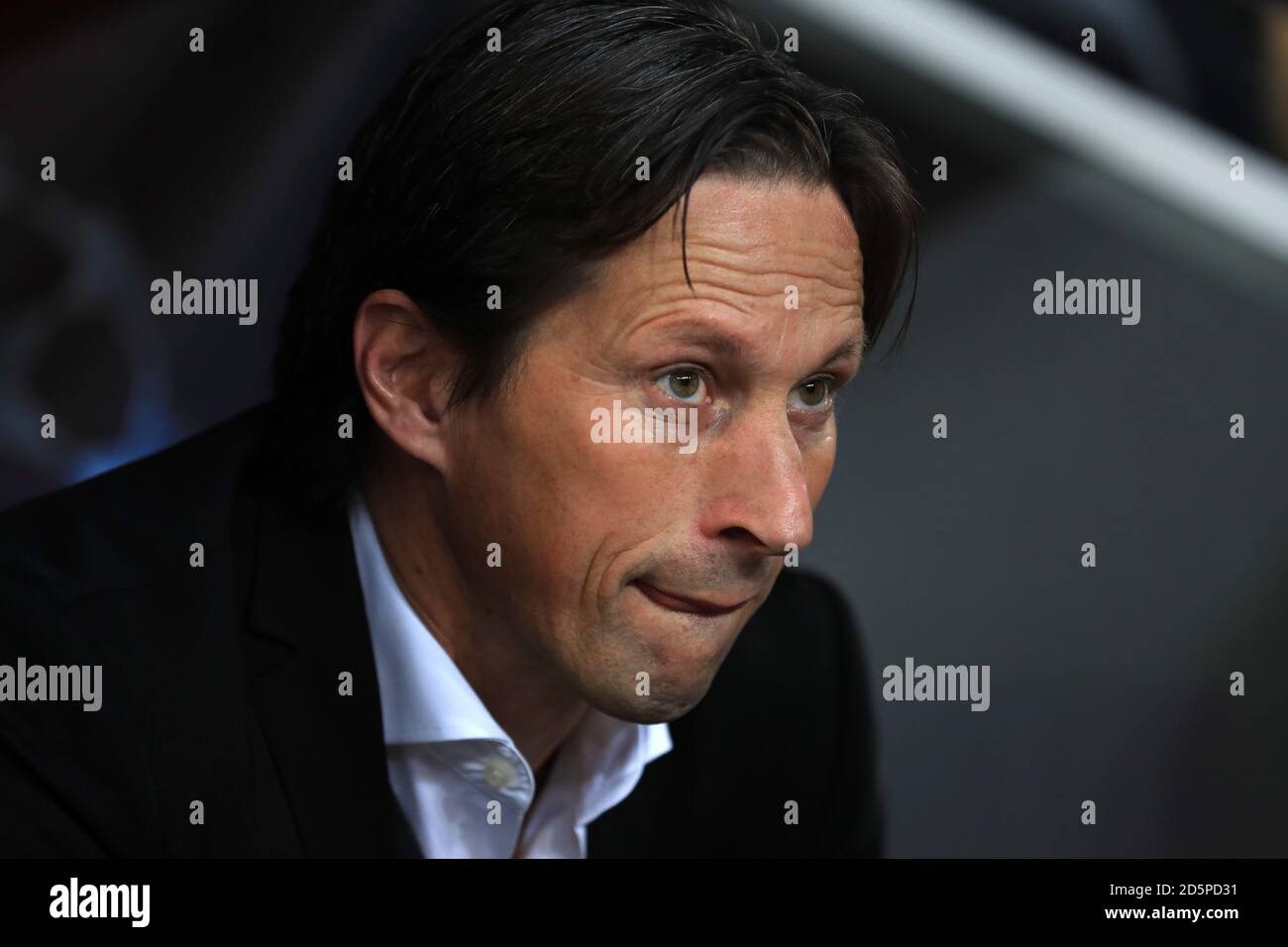 Bayer Leverkusen manager Roger Schmidt Stock Photo Alamy