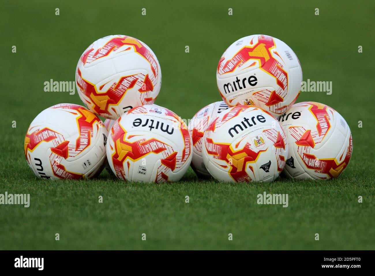 Official EFL mitre match balls  Stock Photo