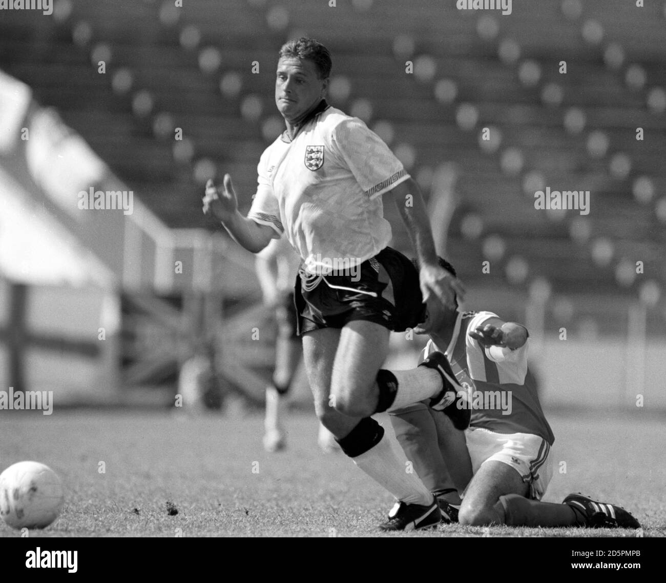 Paul Gascoigne (England) in action against Tunisia. Stock Photo