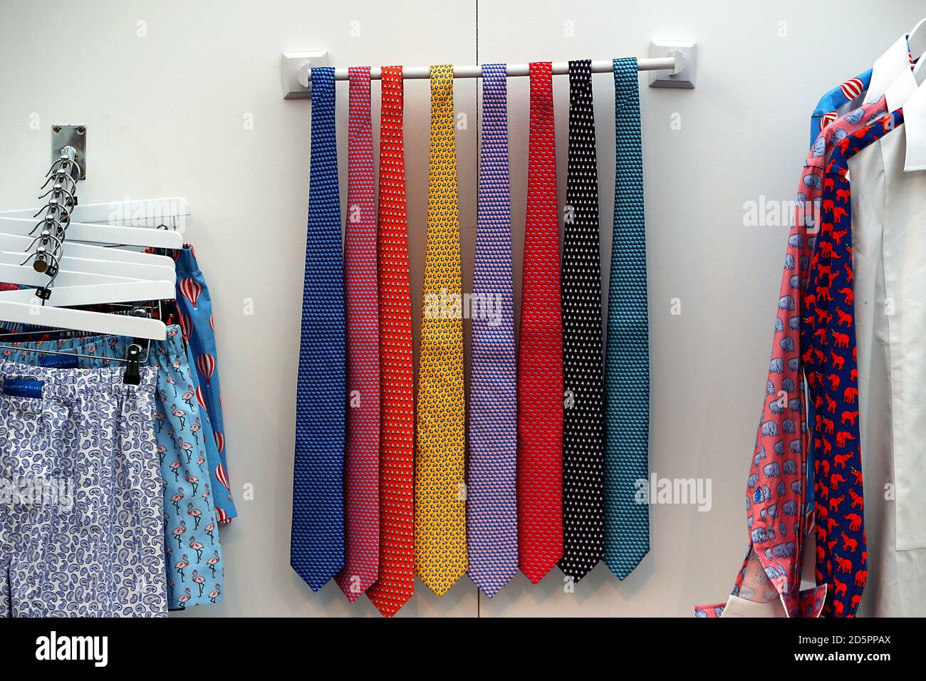 Ties on sale in the Shopping Village at Cheltenham Racecourse Stock