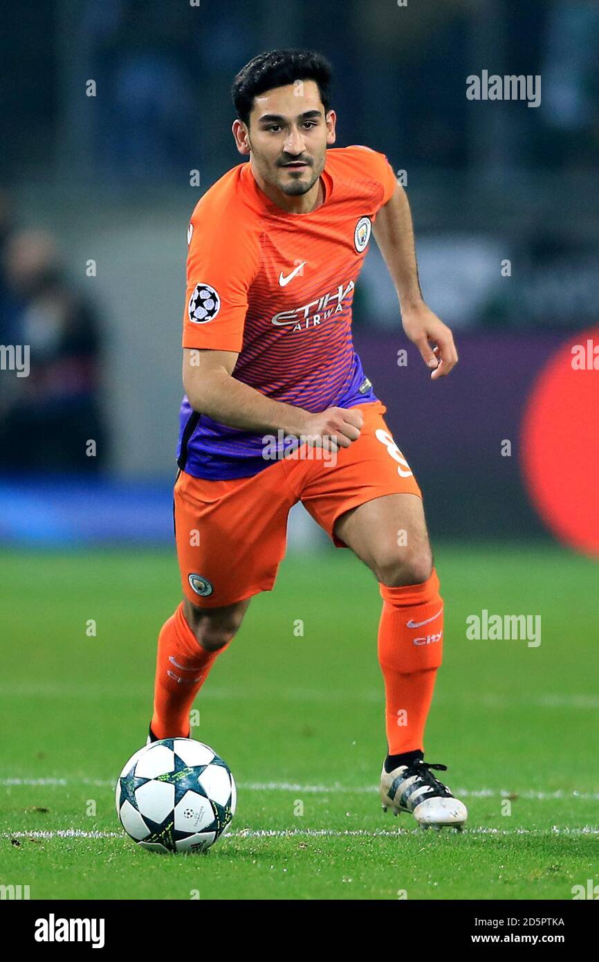 Manchester City's Ilkay Gundogan in action during the Champions League match  Stock Photo