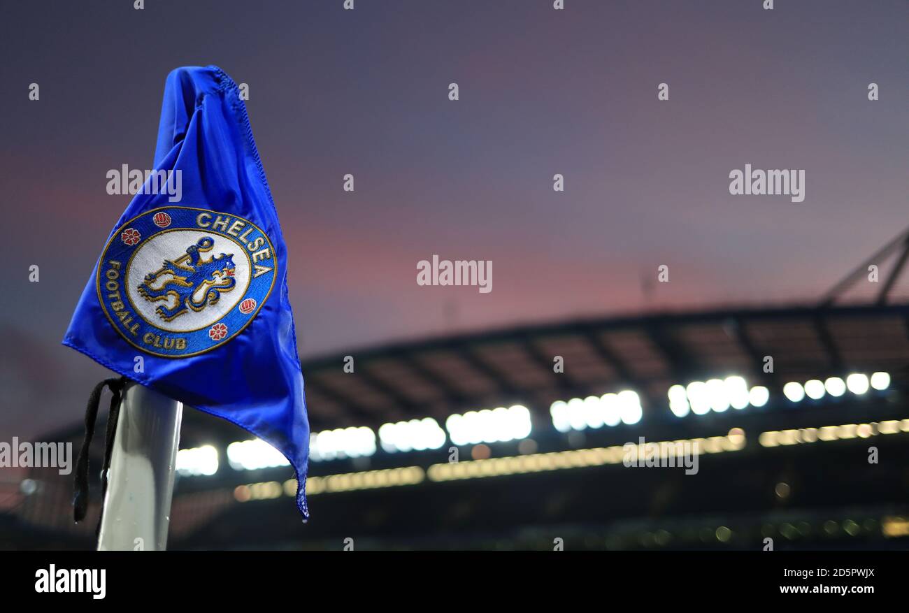 Chelsea football club flag hi-res stock photography and images - Alamy