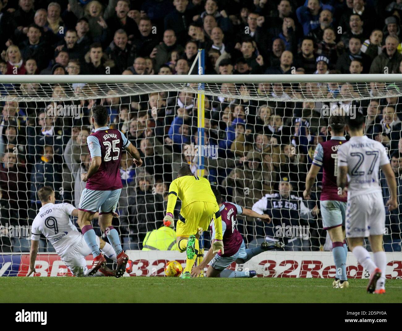 Leeds United's Chris Wood scores the 2nd goal Stock Photo Alamy