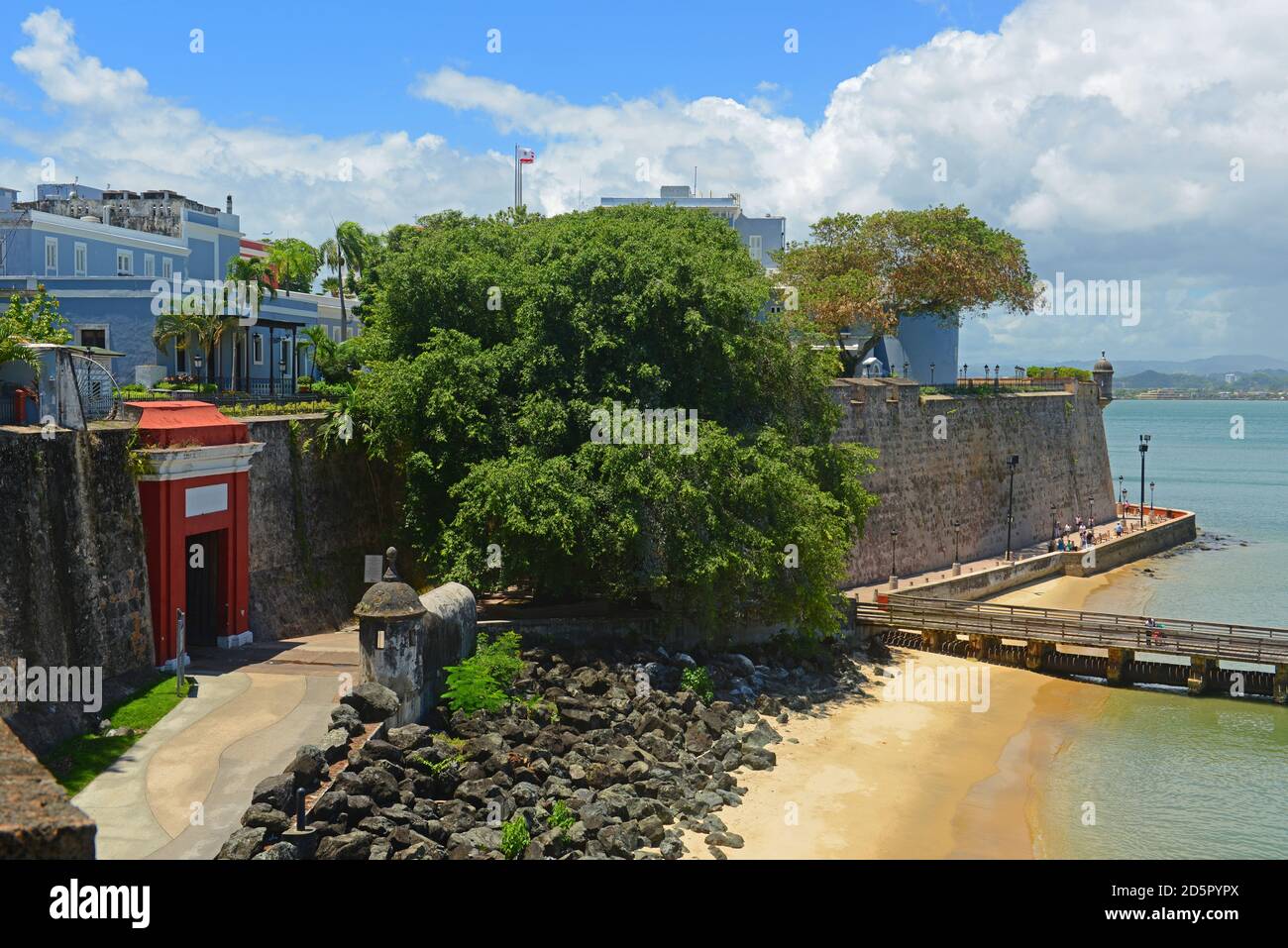 San Juan Gate (Puerta de San Juan), San Juan, Puerto Rico. Puerta de San Juan was built in the late 1700s to protect the city from invaders. Stock Photo