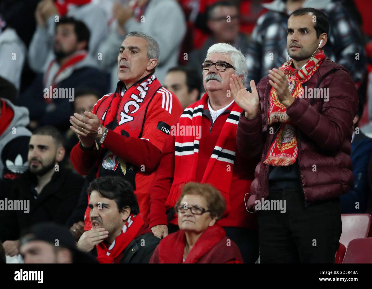 Benfica fans in the stands Stock Photo Alamy