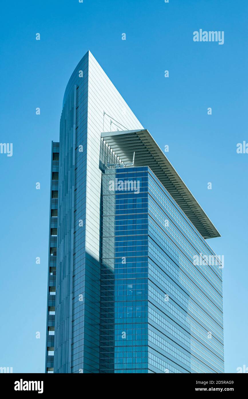 Detail of the Kastor high-rise building in Frankfurt's Gallus district Stock Photo